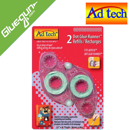 AdTech Micro Dot Glue Runner Adhesive - 8.75 Yards x 0.33 - Clear, 4 Pack