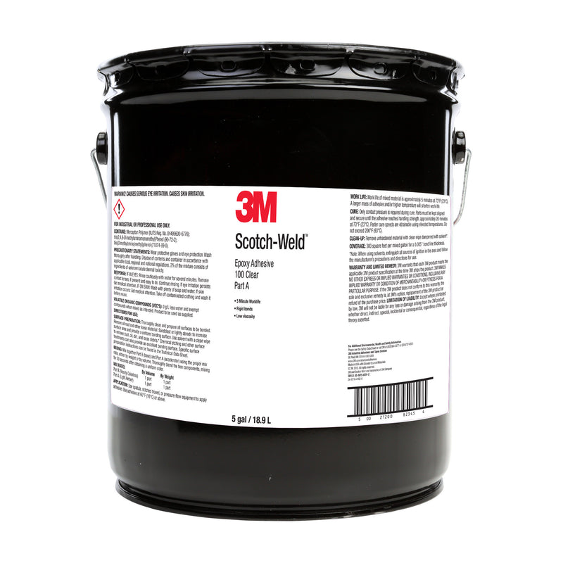 5 gal pail of 3M Scotch-Weld 100 clear epoxy adhesive, part a