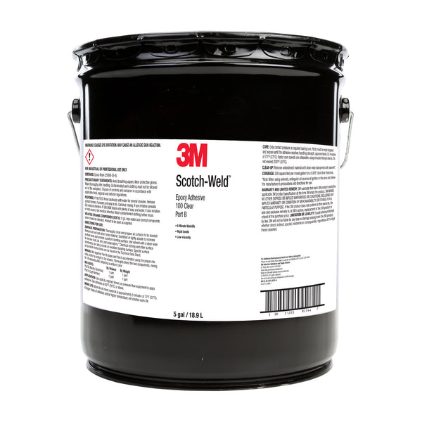 5 gal pail of 3M Scotch-Weld 100 clear epoxy adhesive, part b