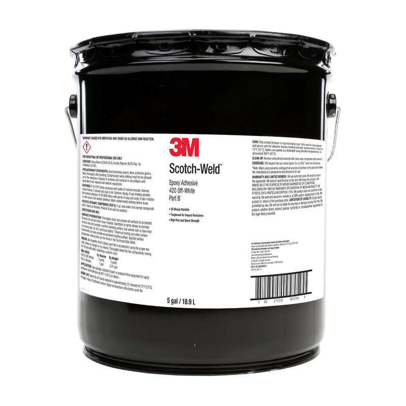 5 gal pail of 3M Scotch-Weld 420 off-white epoxy adhesive, part b