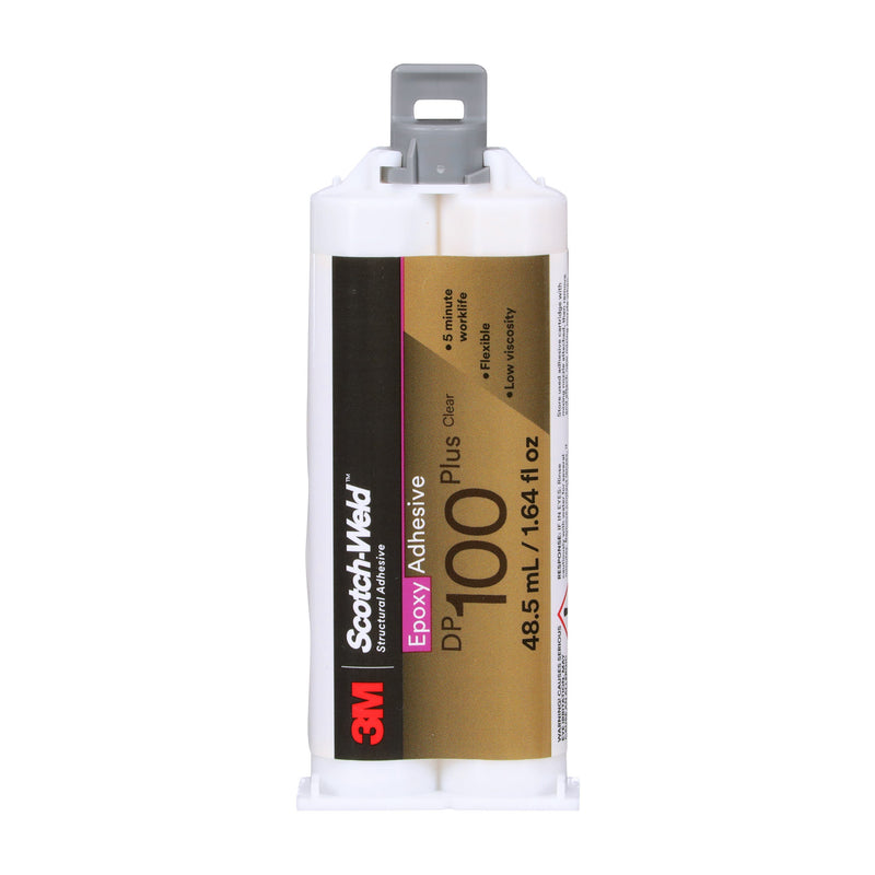 48.5 ml cartridge of 3M Scotch-Weld DP100 Plus clear epoxy adhesive