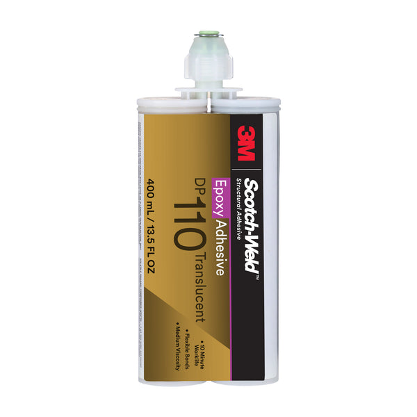 400 ml cartridge of 3M Scotch-Weld DP110 translucent epoxy adhesive