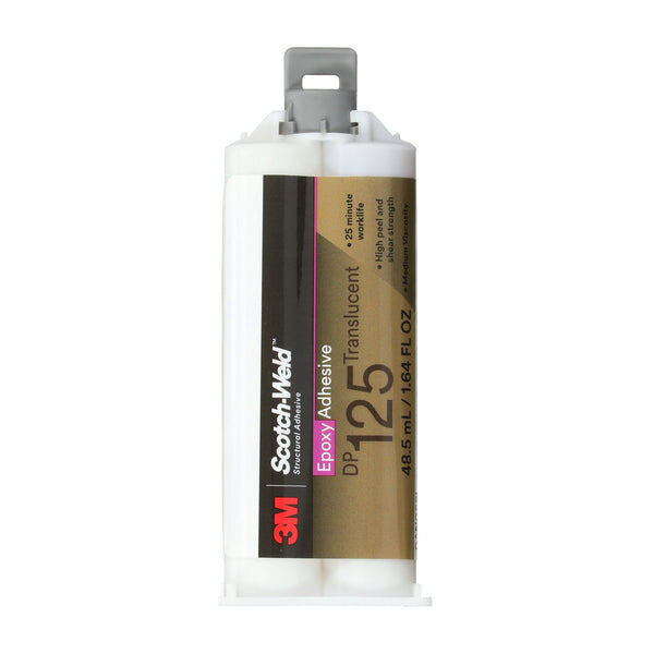 48.5 ml cartridge of 3M Scotch-Weld DP125 translucent epoxy adhesive