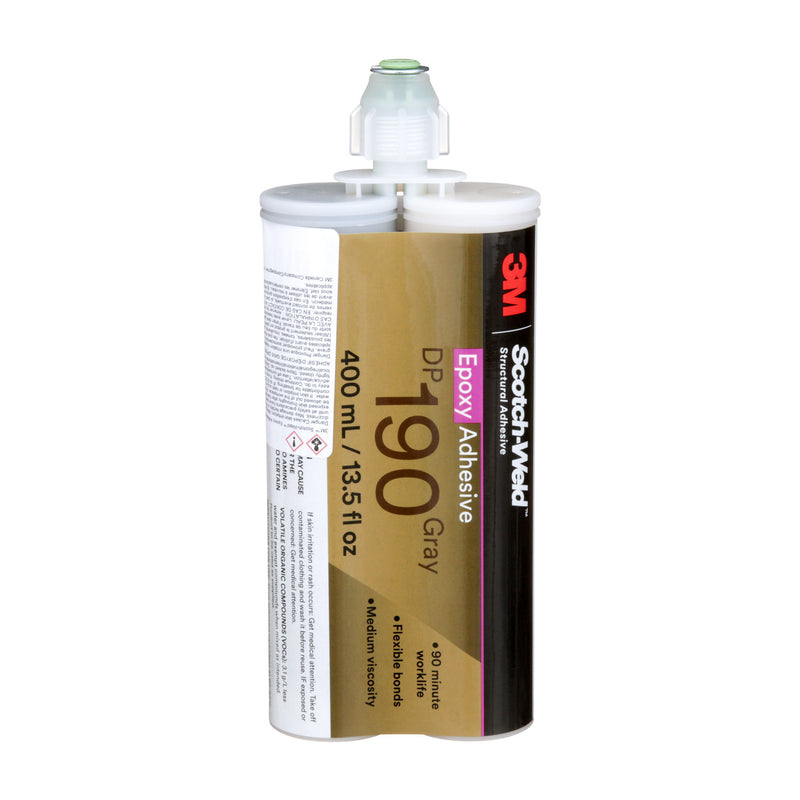 400 ml cartridge of 3M Scotch-Weld DP190 gray epoxy adhesive