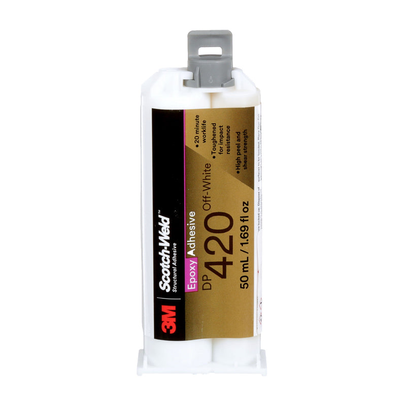 50 ml cartridge of 3M Scotch-Weld DP420 off-white-epoxy adhesive