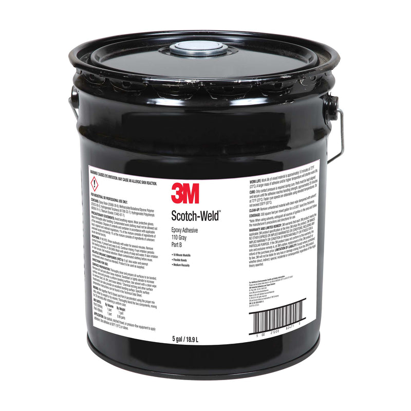 5 Gallon Pail of 3M Scotch-Weld 110 Gray Epoxy Adhesive - Part B