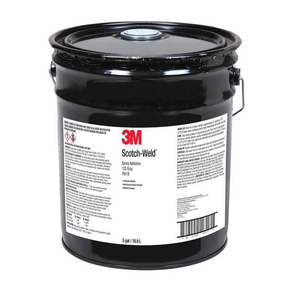 5 Gallon Pail of 3M Scotch-Weld 125 Gray Epoxy Adhesive - Part B