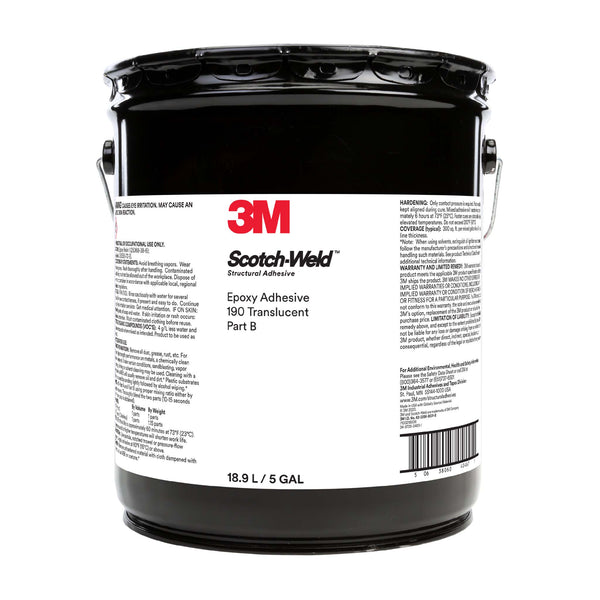 5 Gallon Pail of 3M Scotch-Weld 190 Translucent Epoxy Adhesive - Part B