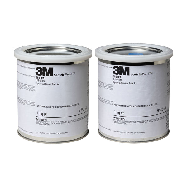 Two 1 quart cans of 3M Scotch Weld 460 Epoxy Adhesive