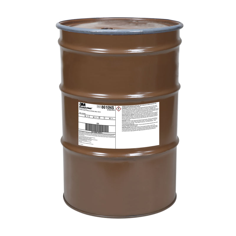 55 Gallon Drum of 3M Scotch-Weld 8610NS Black Acrylic Adhesive - Part B