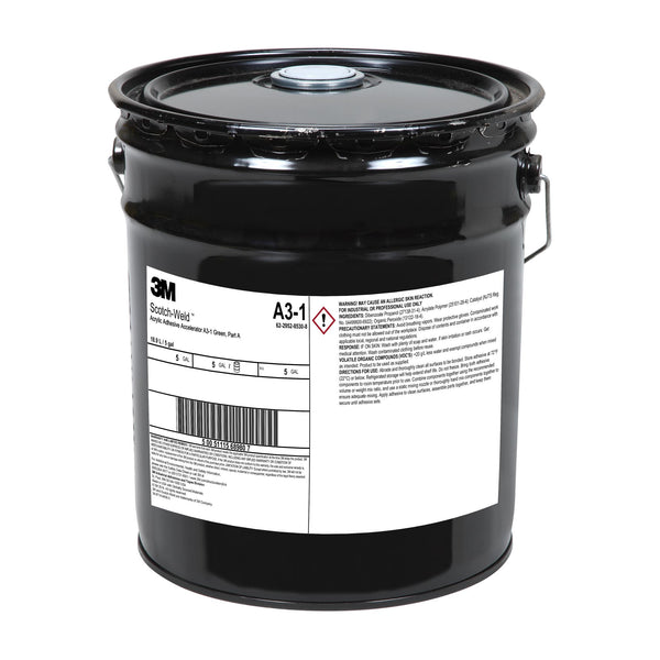 5 Gallon Pail of 3M Scotch-Weld A3-1 Green Acrylic Adhesive Accelerator - Part A								