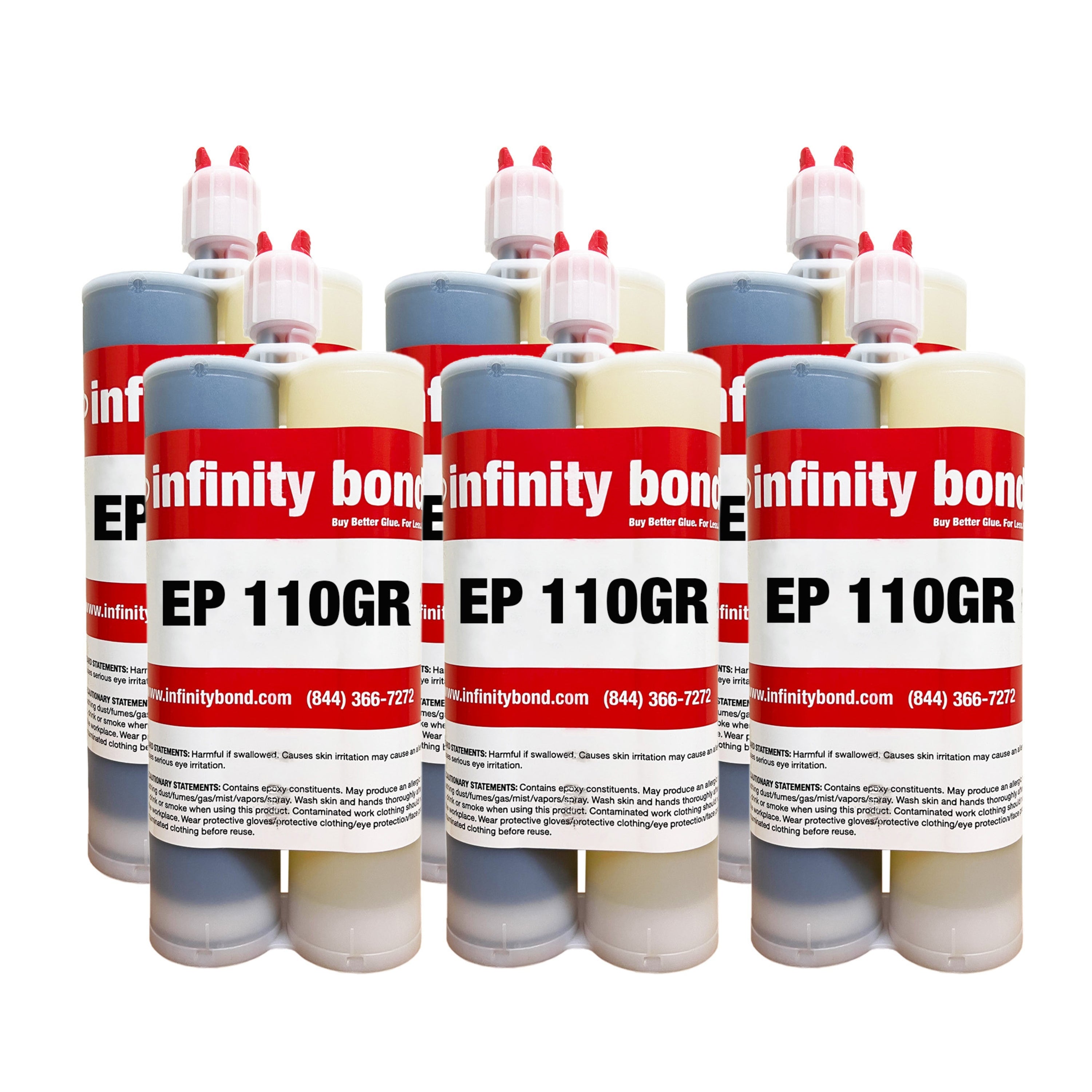 Weather Resistant Epoxy for Metal and Plastic Bonding - 400 ml Cartridge / Case of 6 / No Cartridge Gun