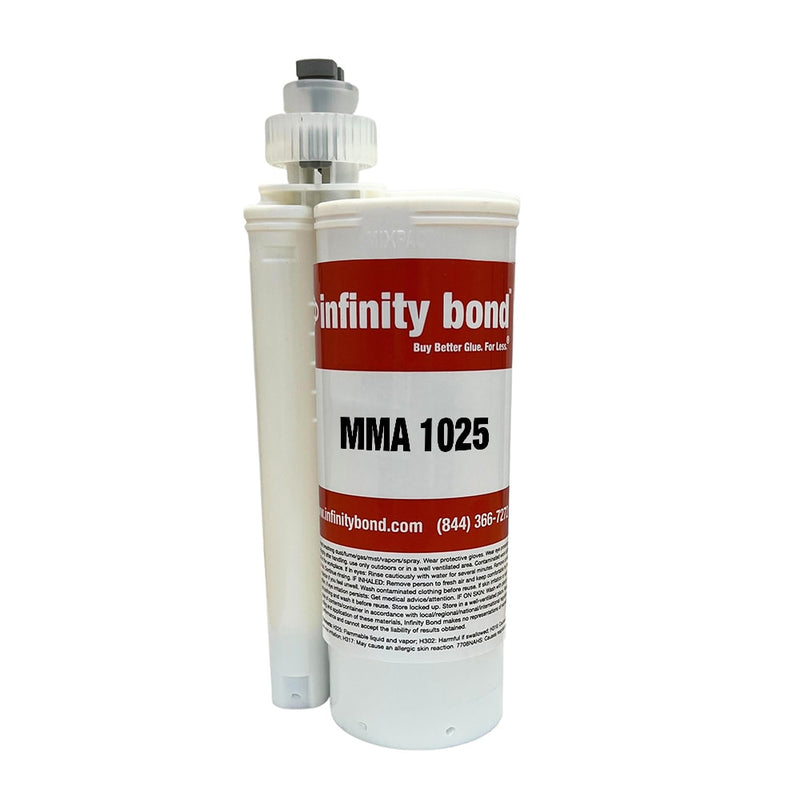 Single 490ml cartridge of MMA 1025 low shrinkage methacrylate adhesive