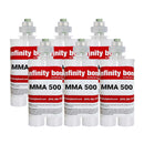 MMA 500 Ultimate Difficult Plastic Bonding MMA Adhesive Case of 6 400ml Cartridges