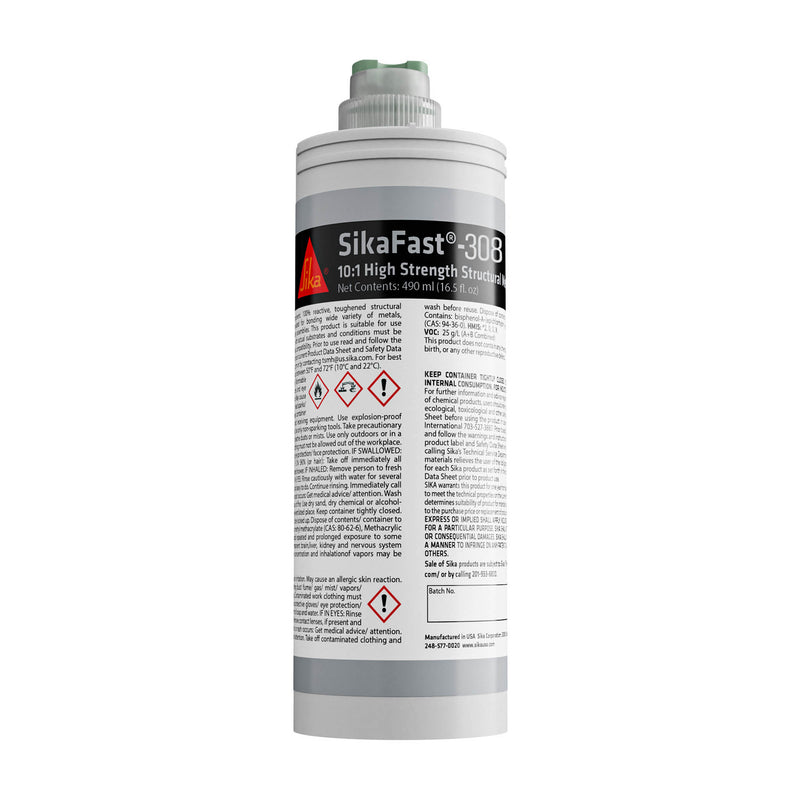 Sika SikaFast 308 490 mL 10:1 Methyl Methacrylate Adhesive Cartridge